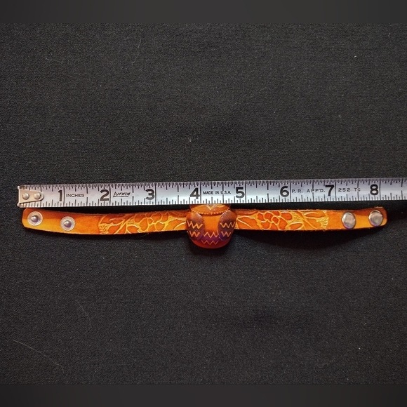 Handcrafted Genuine Leather Owl Bracelet - Picture 8 of 10